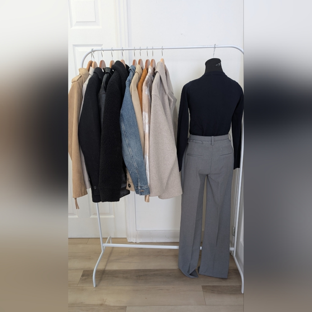 ZARA - Straight leg trousers with belt - Picture 3 of 4